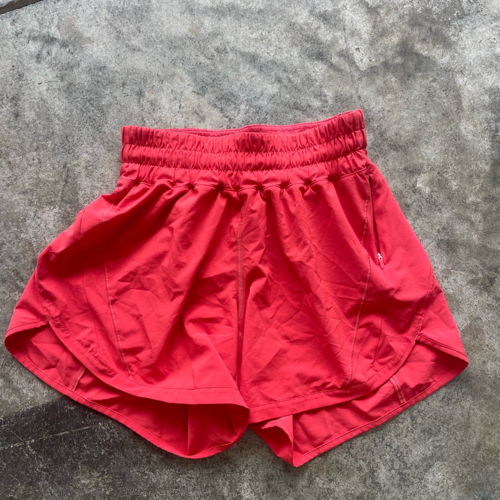 Lululemon Red High Rise Shorts